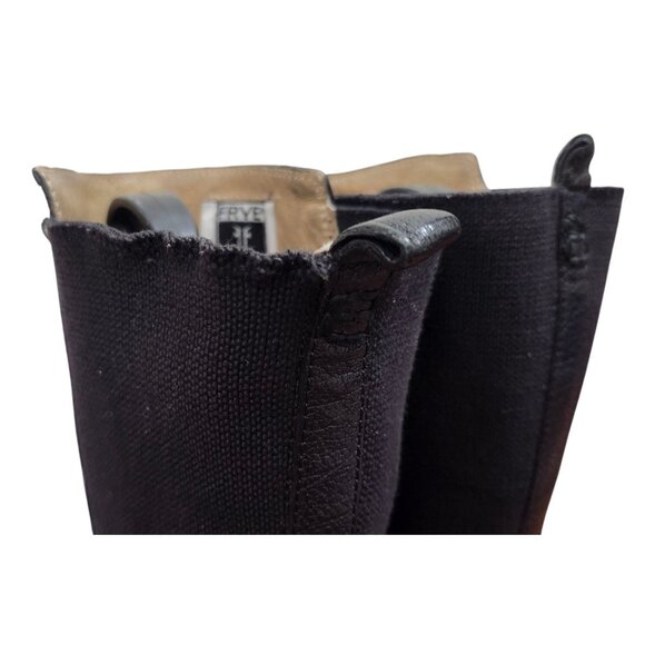 Frye Molly Gore Tall Boots Black Leather Riding Equestrian Style Sz 8B - Picture 11 of 14